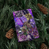 D&D Giftwrap of Purple Dice Galore Premium Sheets of 30x20 inches printed Wrapping Paper Satin or Matte Finish