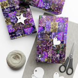 D&D Giftwrap of Purple Dice Galore Premium Sheets of 30x144 inches printed Wrapping Paper Satin Finish