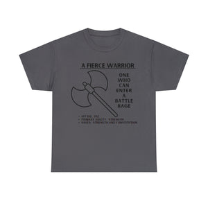 TSHIRT BARBARIAN TEE D&D - Pick your color, up to 5x sizing!