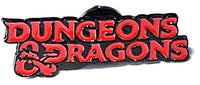 Dungeons and Dragons Red Logo Design Lapel Pin 2", Gift for D&D Gamer