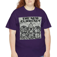 Shirt "THE NEW CURRENCY" D&D Shirt Funny Dice Shirt  -  Pick Your Color, Up to 5x Sizing!