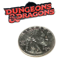 Dungeons and Dragons Red Logo Design Lapel Pin 2", Gift for D&D Gamer