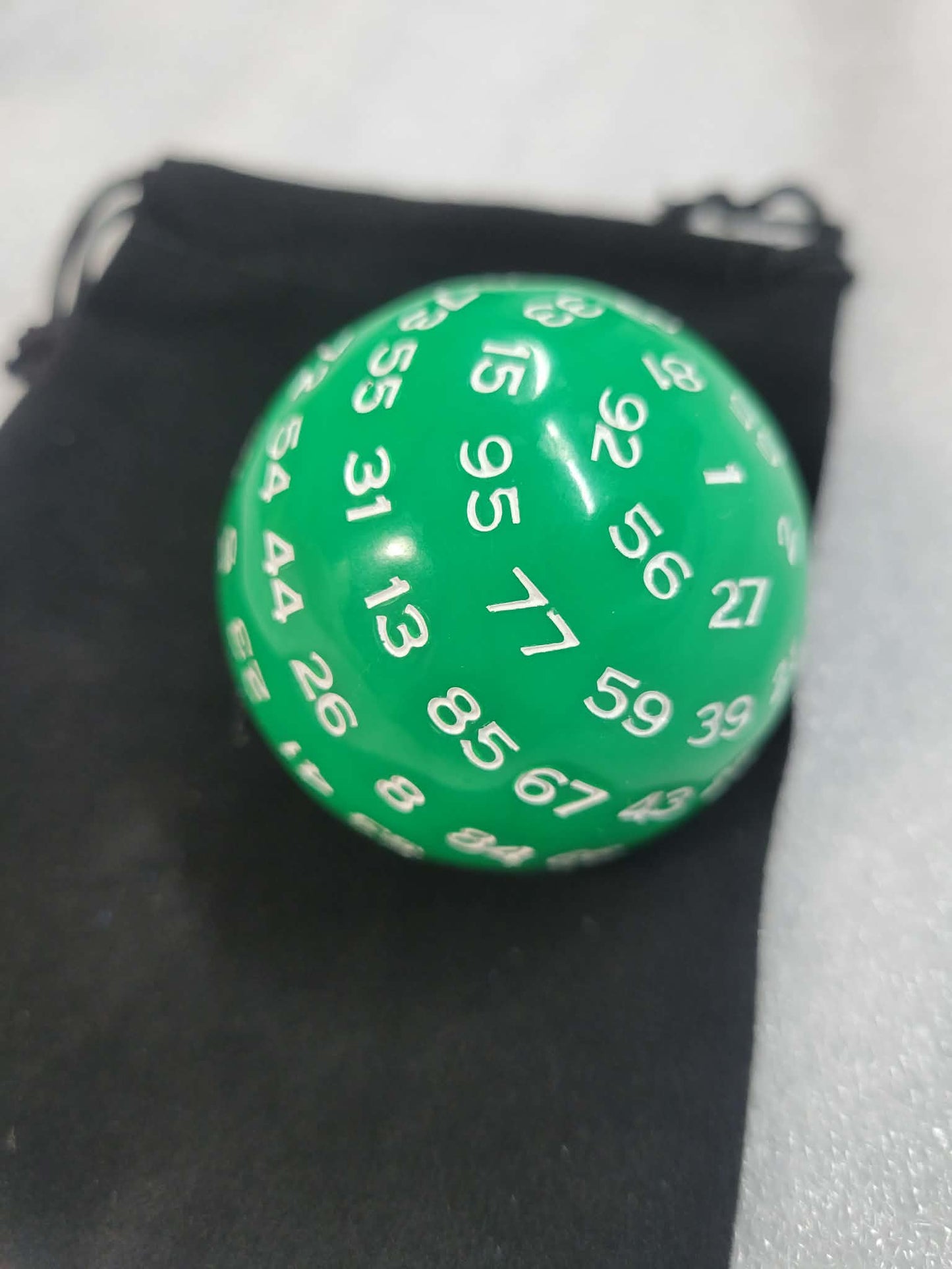 Resin D100 Green and White Role-playing Games, Percentage Dice, Dungeons And Dragons Dice, Tabletop Gaming, Rpg Dice, D100 for DM, Dice Gift
