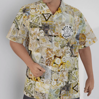 New! Dice Collage Hawaiian Shirt White/Cream/Gold/Silver - UP TO 6XL Tall!