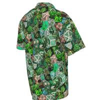 New! Dice Collage Hawaiian Shirt Green / Gold / Silver - UP TO 6XL Tall!