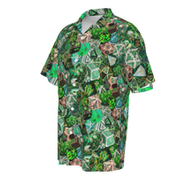 New! Dice Collage Hawaiian Shirt Green / Gold / Silver - UP TO 6XL Tall!