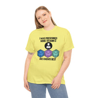 TShirt Funny D20 "Prescribed More Vitamin D20 Doc knows Best" DICE Tee D&d - Pick Color, Up To 5x Sizing!