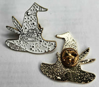 White Witches Hat Pin, Enamel Pin, Mystical Pin, Witch Accessories, Witch Gift, Cute Enamel Hat Pin, Gothic Fashion Pin, Witchy Pin Gift