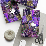 D&D Giftwrap of Purple Dice Galore Premium Sheets of 30x20 inches printed Wrapping Paper Satin or Matte Finish