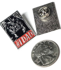 Star Wars Darth Vader #1 Dad Lapel Pin 3cm, Metal Fashion Fun Pin Gift for Dad, Darth Vader Dad Pin