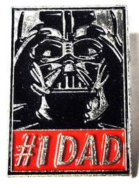 Star Wars Darth Vader #1 Dad Lapel Pin 3cm, Metal Fashion Fun Pin Gift for Dad, Darth Vader Dad Pin