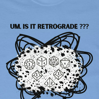 TShirt RETROGRADE DICE "Unfavorable Roll" Tee D&D - Pick Your Color, Up to 5x Sizing!