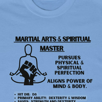 TShirt MONK Tee D&D - Pick Your Color, Up to 5x Sizing!