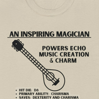 TSHIRT BARD TEE D&D - Pick your color, up to 5x sizing!