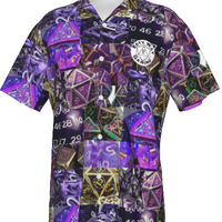 New! Purple Dice Hawaiian Shirt, up to 5XL!