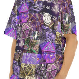 New! Purple Dice Hawaiian Shirt, up to 5XL!