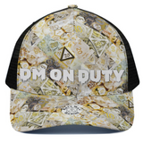 New! DM On Duty HAT, Pick your Color! DM Gift ballcap with mesh back, adjustable cap, baseball dice cap, Medium