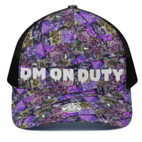 Dm On Duty Hat, Dm Gift With Black Mesh Back, Adjustable Cap, Rpg Fashion, Dungeon Hat, Baseball Dice Cap, Medium, Dice Lover Gift