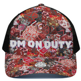 New! DM On Duty HAT, Pick your Color! DM Gift ballcap with mesh back, adjustable cap, baseball dice cap, Medium
