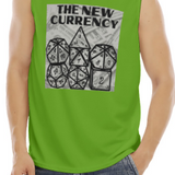 "The New Currency" Funny Dice Mens Tank Top Gift - Lime Green Jersey, ,Up to 5XL