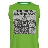 "The New Currency" Funny Dice Mens Tank Top Gift - Lime Green Jersey, ,Up to 5XL