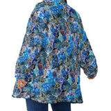 D&D Dice Soft Fleece BLUE Jacket w/ Zipper and Pockets -Unisex- Sizes to 4XL