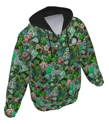 On Sale! Green Hawaiian Shirt, Men Dice DnD, RPG, Gaming Shirt, Gift for DnD Player, Fun RPG Shirt, DM Wedding Gift, DnD Wedding, rpg Gift