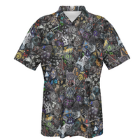 New! Dice Collage Hawaiian Shirt - Black Mix Dice