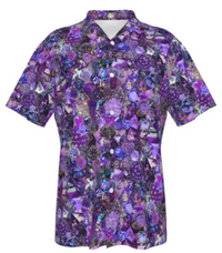 New Purple Hawaiian Shirt, Men Dice DnD, RPG, Gaming Shirt, Gift for DnD Player, Fun RPG Shirt, DM Wedding Gift, DnD Wedding, rpg Gift