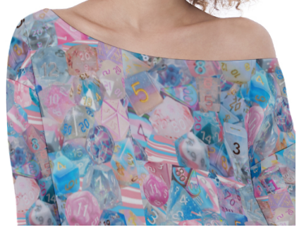 Pride Collage Dice D&D Dice Hawaiian Shirt, Trans Pride Collage Shirt, Dice Print Shirt, Unique Pride Gift, Gift for Trans Friend, Him/Her