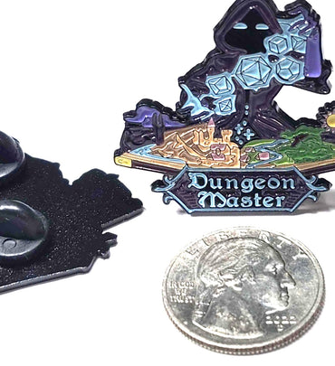 Dungeon Master Lapel Pin 2" diameter, DM Gift, Dungeon Master Accessory, Gift for RPG