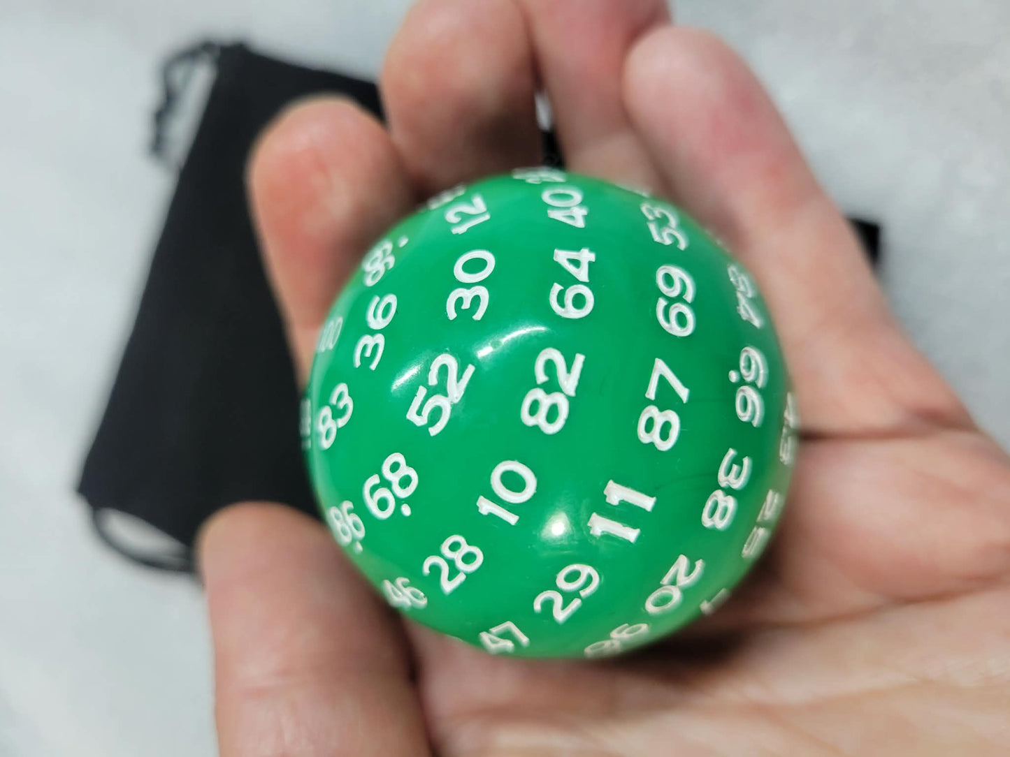Resin D100 Green and White Role-playing Games, Percentage Dice, Dungeons And Dragons Dice, Tabletop Gaming, Rpg Dice, D100 for DM, Dice Gift