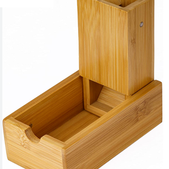 Durable Wood Dice Tower Rolling Dice Stand Bamboo and Magnet Stand for Dice Rolling