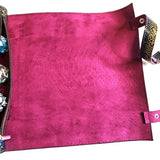 NEW! Rainbow Dragon Scale Scroll Case, Rolling Magenta Mat, Zipper Dice Case