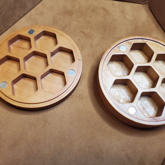 Wooden Round / Hexagon Slot Dice Container