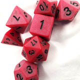Roughed Up Red and Black Epoxy Dice Set