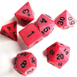 Roughed Up Red and Black Epoxy Dice Set