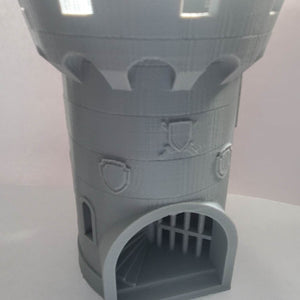 3D-Printed Chonky Dice Rolling Tower with Jail Cell for your Naughty Dice!