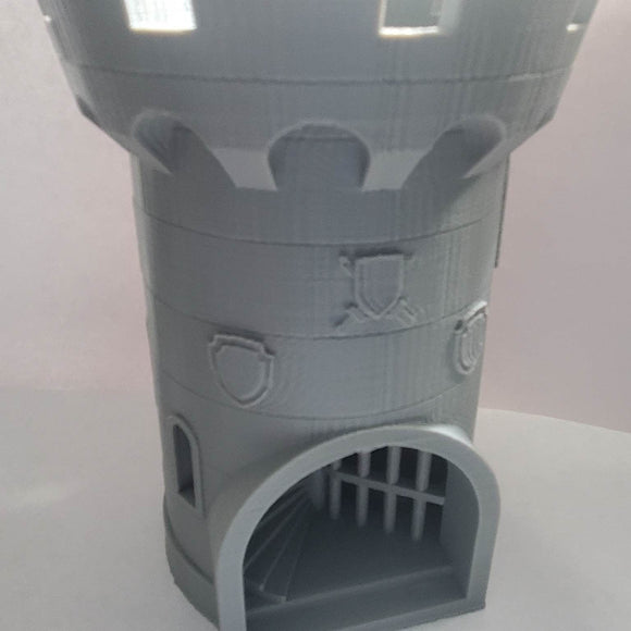 3D-Printed Chonky Dice Rolling Tower with Jail Cell for your Naughty Dice!