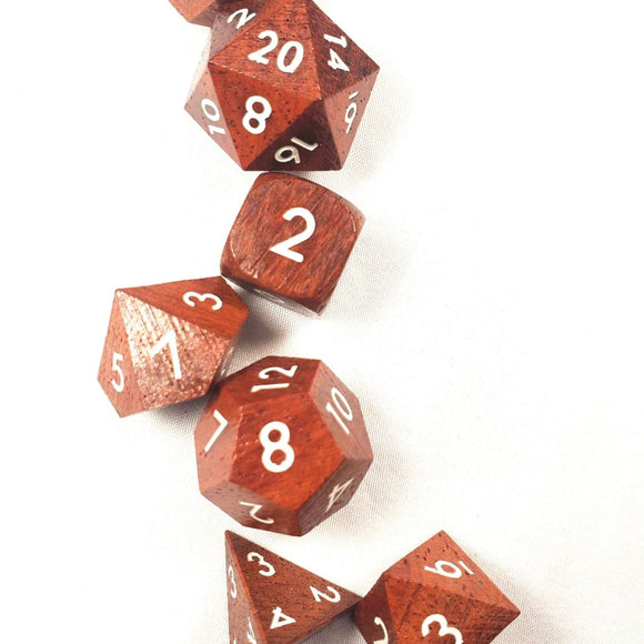 New! Natural Redwood Dice Set