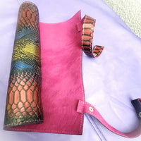 Rainbow Dragon Scale Scroll Case, Rolling Magenta Mat, Zipper Dice Case