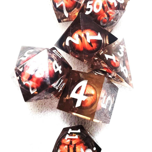 New! Dead Eye Revival Liquidcore Orange & Red Eyes with Silver Numbering