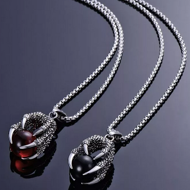 Slaying Dragon Claw with Red Sphere Pendant and 23.5 inch Necklace