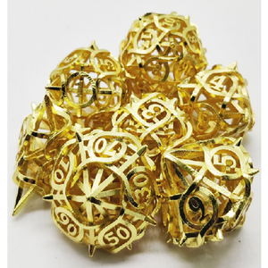 Hollow Metal Musical Thorn Dice - Gold