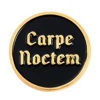 Carpe Noctem Pin - "Sieze the Night" Fashion Pin, RPG Pin, DnD Fight Pin, Gift for RPG Player, Pin for DnD Beginner, Gift for DnD Player