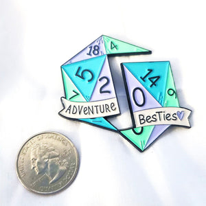 Adventure Besties 2" Pin Set in Pastel Mint, Lavender, & Turquoise