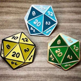 Yellow Mix D20 Pin