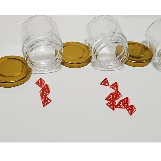 Complete Set of Red Healing Potions for 5e - Glass