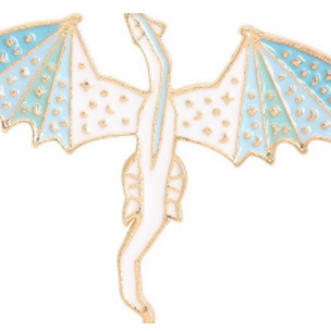 White Dragon Blue Wing Pin