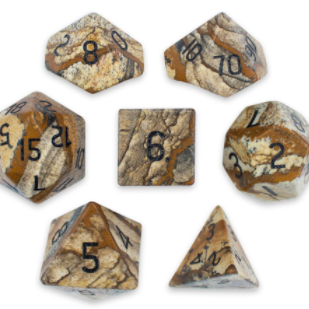 Picture Jasper Stone Dice Set